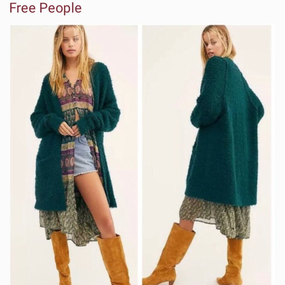 Free People One In A Lifetime Cardigan Green